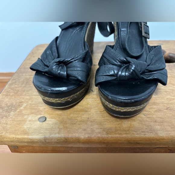 Browns Shoes Espadrilles Mary Jane Wedges - Picture 3 of 7